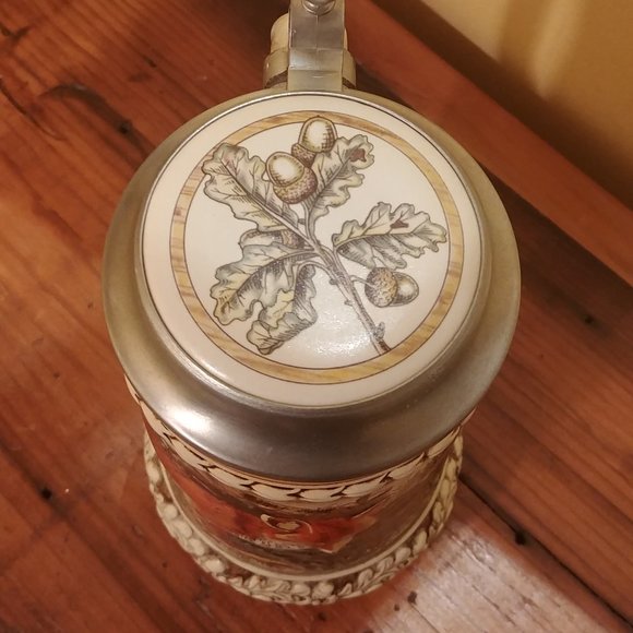 Vintage Gerz German Beer Stein Tankard Mother Mama Fox Baby Fox Kits RARE - Picture 10 of 10